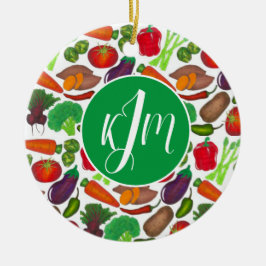 グリーンマーケット野菜を生産する菜園 セラミックオーナメント