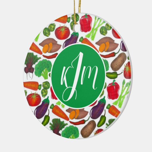 グリーンマーケット野菜を生産する菜園 セラミックオーナメント (左)