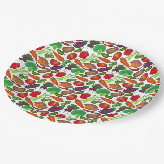 グリーンマーケット野菜を生産する菜園 ペーパープレート (アングル)