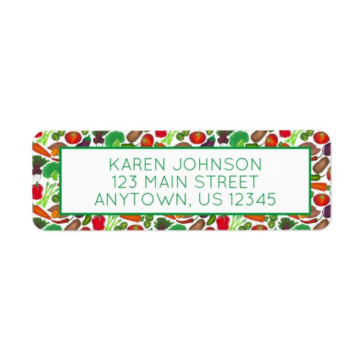 グリーンマーケット野菜を生産する菜園 ラベル (正面)