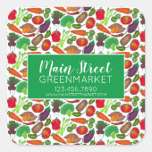 グリーンマーケット食料品店の菜園プロデュース スクエアシール (正面)