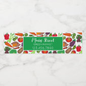 グリーンマーケット食料品店の菜園プロデュース ペットボトルラベル (シングルラベル)