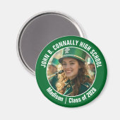 グリーンマーチングバンド写真高校精神 マグネット (正面/裏面)