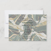 グリーンマーブルの息子お祝い卒業 招待状 (裏面)