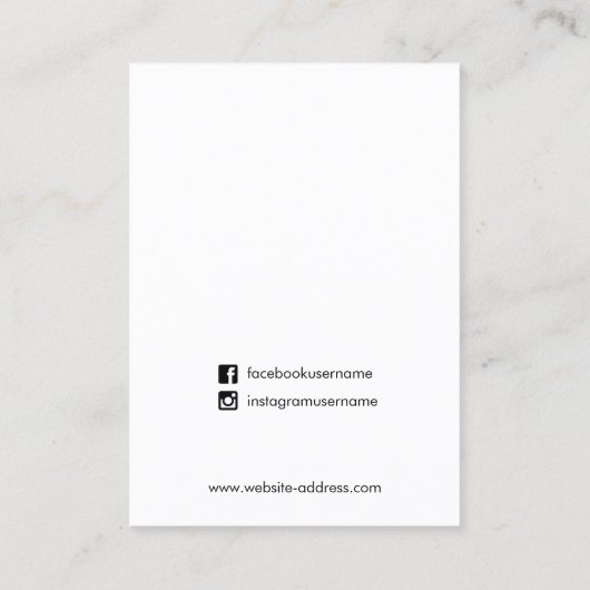 グリーンマーブルイヤリングジュエリー表示 名刺 (裏面)