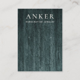 グリーンマーブルイヤリングジュエリー表示 名刺