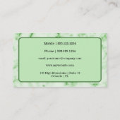 グリーンマーブルグラムゴールド&グリッター 名刺 (裏面)