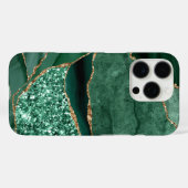 グリーンマーブルゲード金ゴールドグリッターゲート Case-Mate iPhoneケース (裏面 (横))