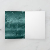 グリーンマーブルゴールドグリッタークリスマスツリーピース カード (内部)