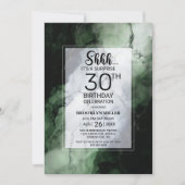 グリーンマーブルサプライズ30th誕生日パーティー 招待状 (正面)