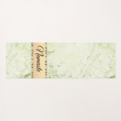 グリーンマーブルダイヤモンドきらきら光るナマステ ヨガマット (裏面(横))