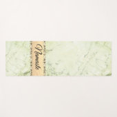 グリーンマーブルダイヤモンドきらきら光るナマステ ヨガマット (正面(横))