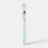 グリーンマーブルフュージョン フォンケース iPhoneケース (左側面)