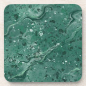 グリーンマーブルプリントコースターセットギフト コースター (正面)