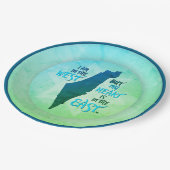 グリーンマーブル私のハートは東イスラエルにある ペーパープレート (アングル)