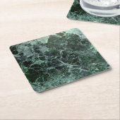 グリーンマーブル紙コースター スクエアペーパーコースター (アングル)