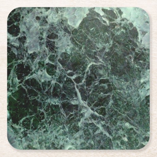 グリーンマーブル紙コースター スクエアペーパーコースター (正面)