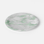 グリーンマーブル紙プレート ペーパープレート (アングル)