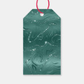 グリーンマーブル金ゴールドグリッタークリスマスツリー ギフトタグ (裏面)