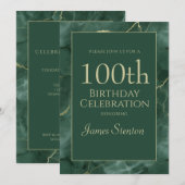 グリーンマーブル1000歳の誕生日 招待状 (正面/裏面)