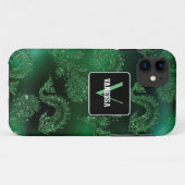 グリーンマーメイドグリッター – 自分の好みに合わせて Case-Mate iPhoneケース (裏面(横))