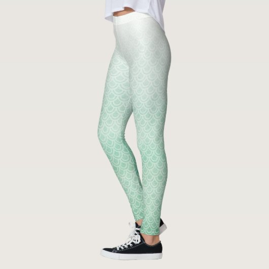 グリーンマーメイドスカリー脚レギンス レギンス (左)