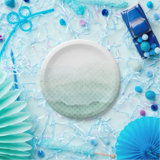 グリーンマーメイドバースデーパーティー紙プレート ペーパープレート (パーティー)