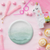 グリーンマーメイドバースデーパーティー紙プレート ペーパープレート (パーティー)