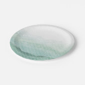 グリーンマーメイドバースデーパーティー紙プレート ペーパープレート (アングル)