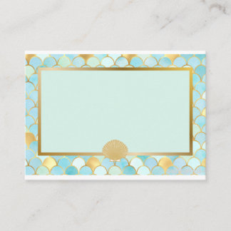 グリーンマーメイドパーティーをテーマにした座席表 プレイスカード