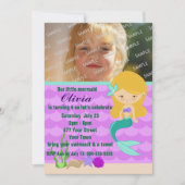 グリーンマーメイドプールパーティー 招待状 (正面)