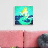 グリーンマーメイド抽象芸術デジタルプリント キャンバスプリント (インサイチュ (リビング))