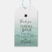 グリーンマーメイド誕生日パーティギフトラベル ギフトタグ (正面)