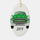 グリーンミアンレトロカーボーイ誕生日 セラミックオーナメント (右)