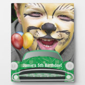 グリーンミアンレトロカーボーイ誕生日 フォトプラーク (正面)