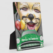 グリーンミアンレトロカーボーイ誕生日 フォトプラーク (側面)