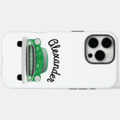 グリーンミアンレトロカーボーイ誕生日 Case-Mate iPhoneケース (裏面 (横))