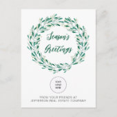 グリーンミスタントーリース会社ロゴビジネス シーズンポストカード (正面)