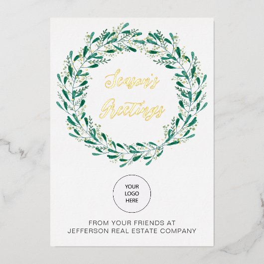 グリーンミスタントーリース会社ロゴビジネス 箔シーズンカード (正面)