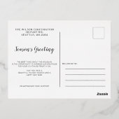 グリーンミスタントーリース会社ロゴビジネス 箔シーズンポストカード (裏面)