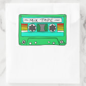 グリーンミックステープステッカー 長方形シール (バッグ)