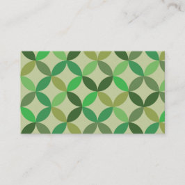 グリーンミッドセンチュリー幾何モダン図形 名刺