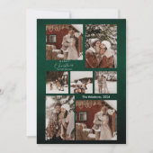 グリーンミニマモダンリストクリスマスカップルの写真 シーズンカード (正面)