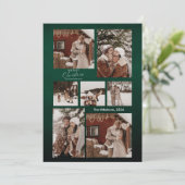 グリーンミニマモダンリストクリスマスカップルの写真 シーズンカード (スタンド正面)