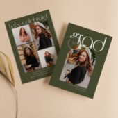 グリーンミニマモダンリスト5 Arch写真卒業 招待状