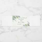 グリーンミニマリストエレガントな結婚式の好意素朴 ペットボトルラベル (シングルラベル)