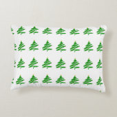 グリーンミニマリストクリスマスツリードードル アクセントクッション (裏面)