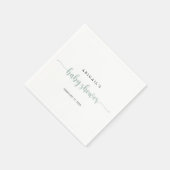 グリーンミニマリスト書道ベビーシャワーナプキン スタンダードカクテルナプキン (角)