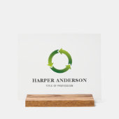 グリーンミニマルエコフレンドリープロフェッショナル アクリルサイン (正面)