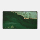 グリーンミニマルエメラルドカスタム デスクマット (正面)